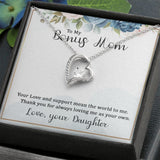 to My Bonus Mom Forever Love Pendant Necklace