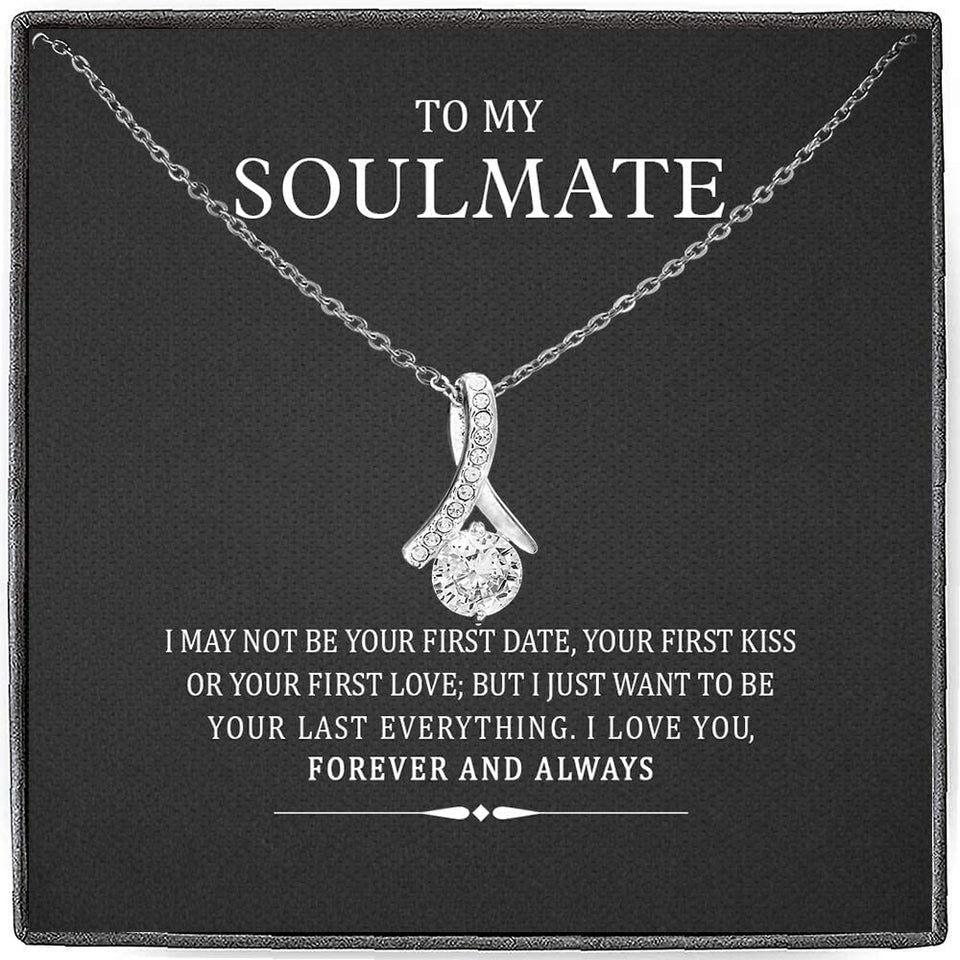 To My Soulmate You are Already You are Mine, Necklace for Wife from Husband Alluring Beauty Necklace Gift