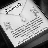 To My Soulmate Alluring Beauty Necklace Jewelry Gifts For My Wife Soulmate Girlfriend Love with Message Card Box