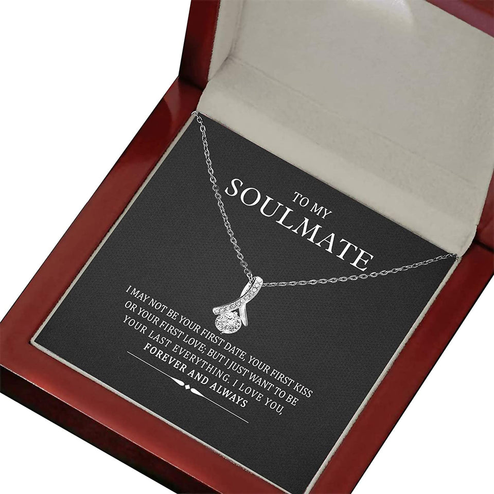 To My Soulmate You are Already You are Mine, Necklace for Wife from Husband Alluring Beauty Necklace Gift