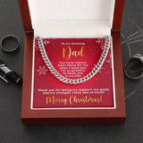Fathers Day Gift Message Necklace Gifts for Dad Cuban Link s for Dad from Daughter Personalized Gifts