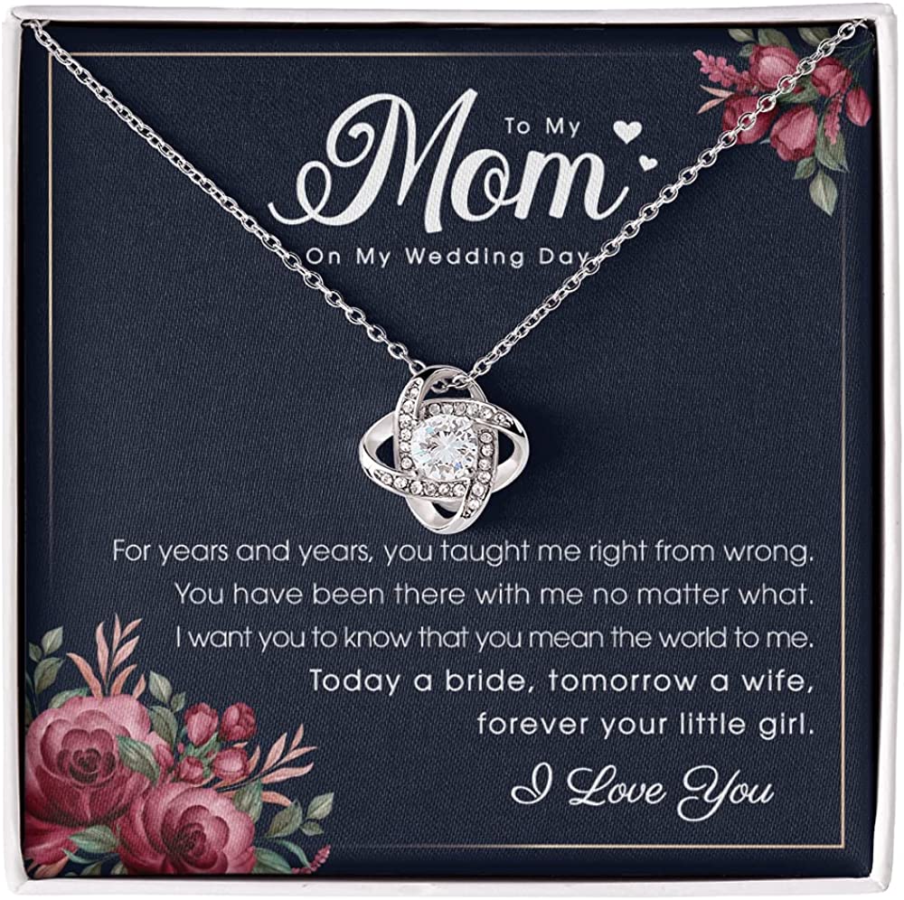 Wedding Necklace Gift, - To Mom on My Wedding Day Alluring Beauty Necklace, Mother of the Bride Gifts From Daughter, Wedding Gifts for Mom