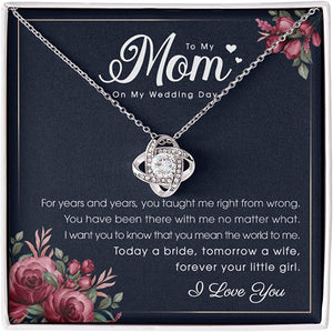 Wedding Necklace Gift - To Mom on My Wedding Day Alluring Beauty Necklace Mother of the Bride Gifts From Daughter