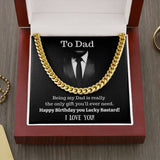 Cuban Link Necklace To Dad Gift Ideas For Dad Father's Day Gift For Dad Dad Birthday Present Father