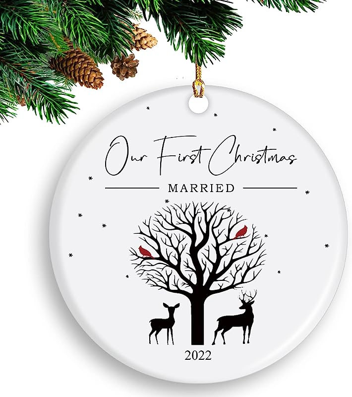  Our First Christmas As Mr. And Mrs. Ornament, First Christmas Married Ornaments, Wedding Gifts For Couple