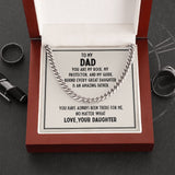 To My Dad Necklace From Daughter I Love You To My Daddy Gift Father Necklace Dad Gift from Son Cuban Chain Necklace