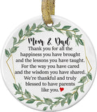 Personalized Ornaments Decoration 3" Ornament For Mom & Dad, Wedding Gifts For Parents From Bride And Groom, Thank You Gifts For Parents On Wedding Day