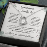 To My Beautiful Soulmate Forever Lover Necklace Jewelry Gift for Wife Anniversary Wedding Gift
