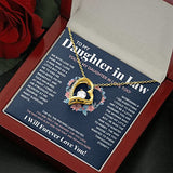 Daughter In Law Necklace Gift - Mothers Day Gift, Valentines Gift, Christmas Gift for Daughter In Law Forever Love Necklace