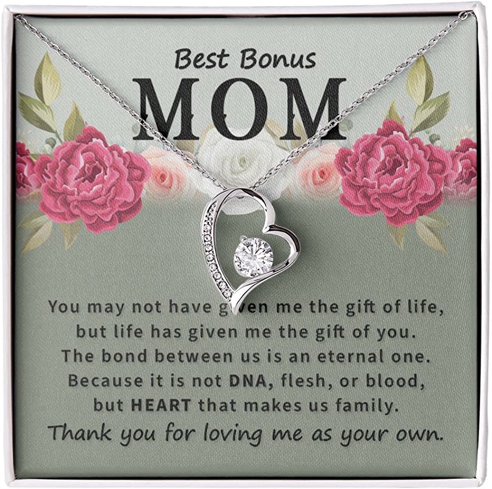 Best Bonus Mom You May Not Have Forever Love Pendant Necklace