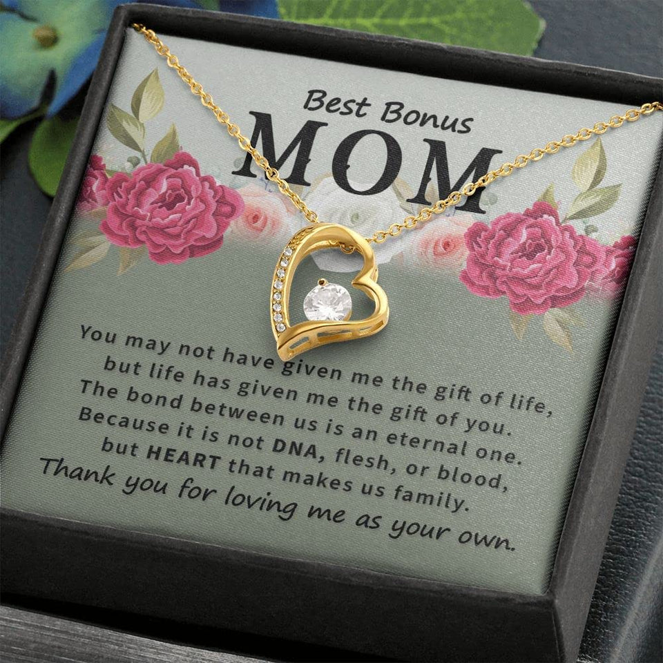 Best Bonus Mom You May Not Have Forever Love Pendant Necklace