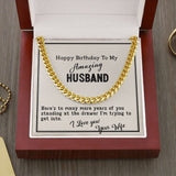 For Husband To My Man From Wife Cuban Link Chain Necklace For Him Jewelry For Husband Romantic Soulmate Gift
