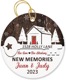 New Home New Adventures New Memories Ornament, Personalized New Home Ornament, First Home Ornament, New House Ornament  Gift For New Homeowners, Custom House Address Ornament