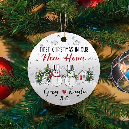 Personalized First Christmas In Our New Home Ornament, 1St Xmas In New Home Ornament, Customized New House Ornament Christmas , New Home Keepsake Gift For Family, Housewarming Gift For Couple