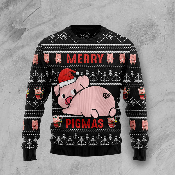 Merry Pigmas Cute Ugly Christmas Sweater 