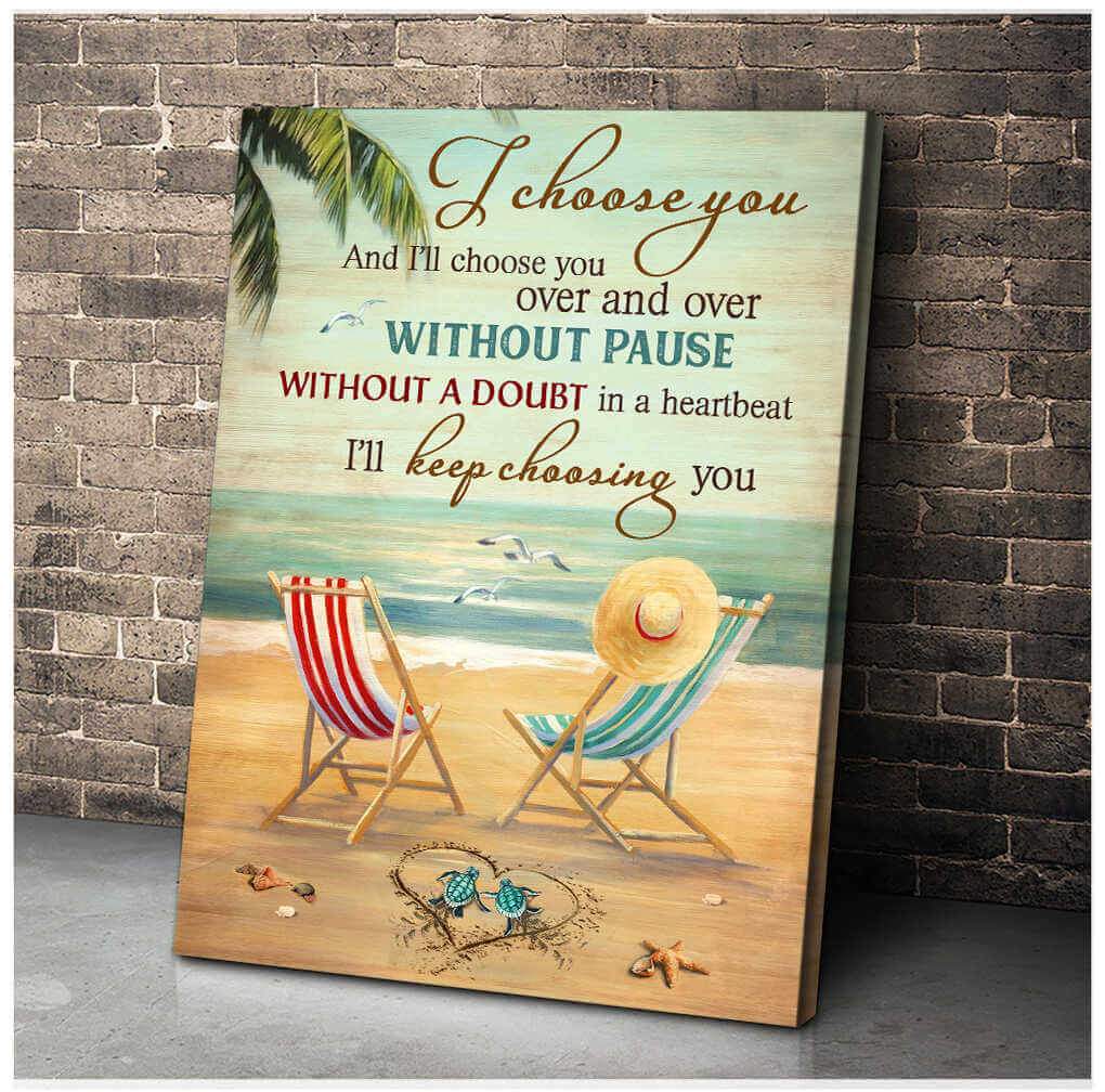 Turtle Choose You Canvas Wall Art