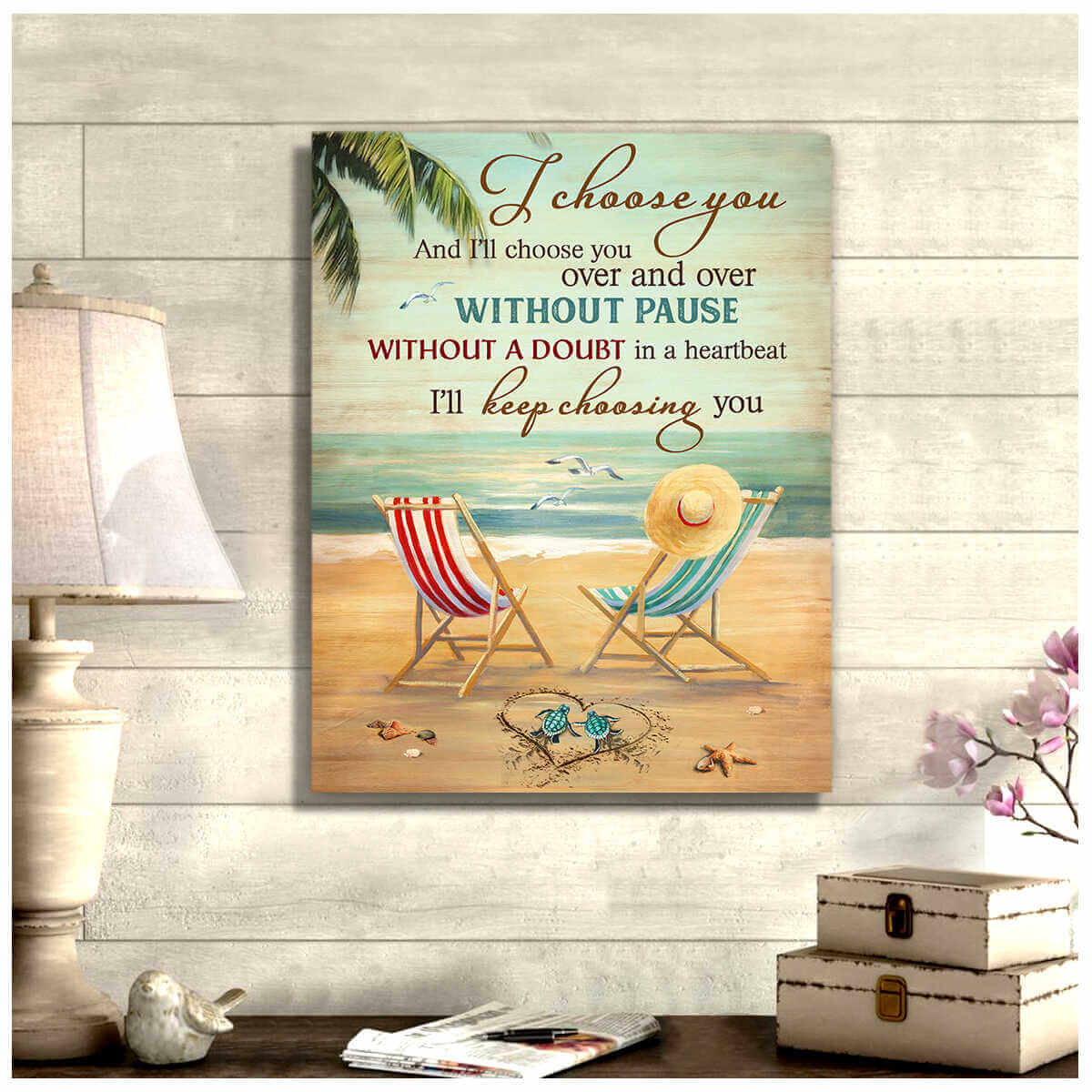 Turtle Choose You Canvas Wall Art