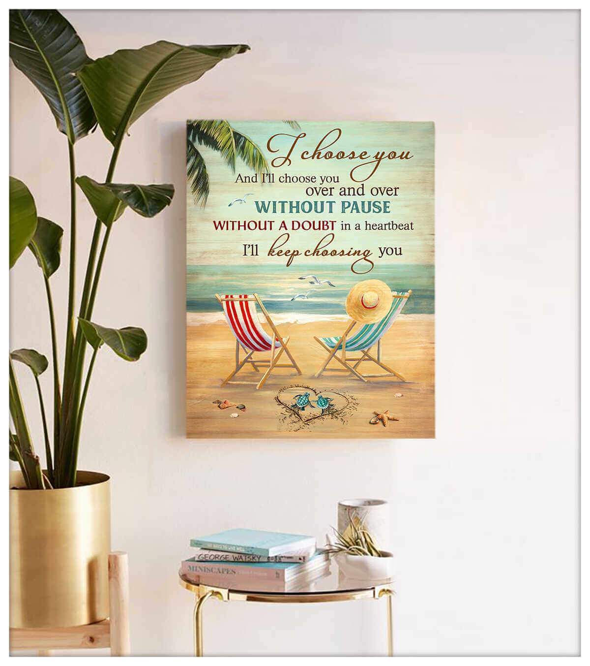 Turtle Choose You Canvas Wall Art