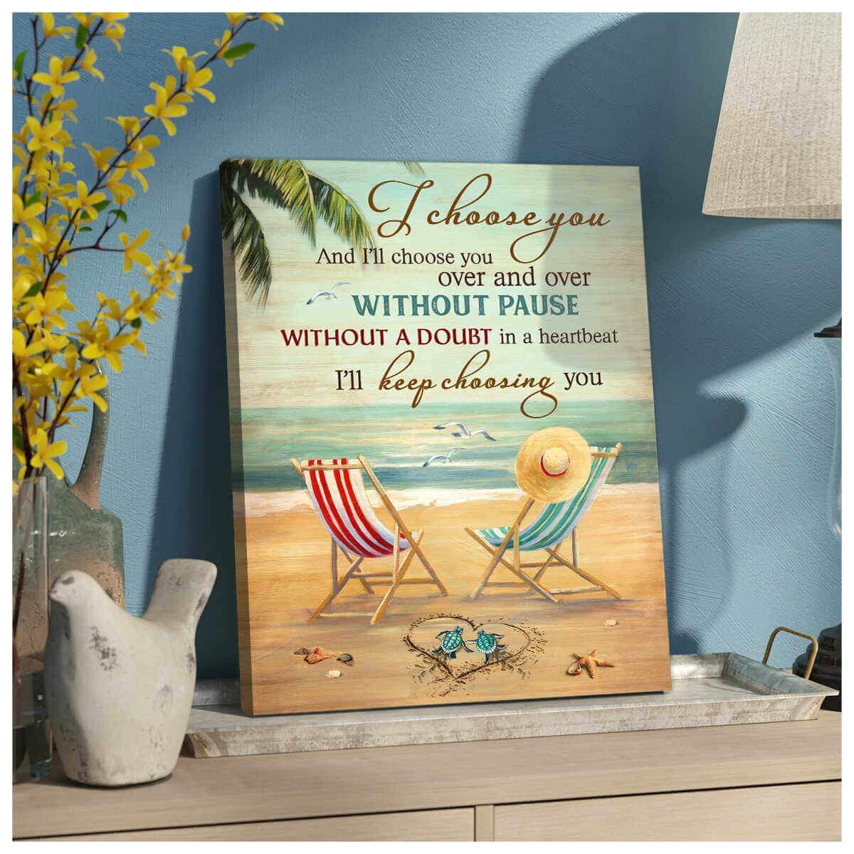 Turtle Choose You Canvas Wall Art
