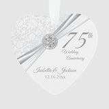75Th Or 60Th Diamond Wedding Anniversary Keepsake Ornament