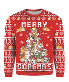 Funny Corgi Merry Corgmas Ugly Christmas Sweater | For Men & Women | UH1406