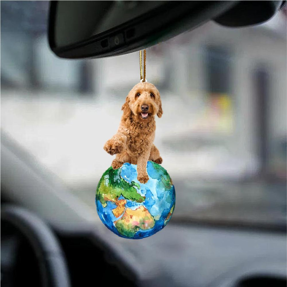 Goldendoodle-Around My Dog-Two Sided Ornament