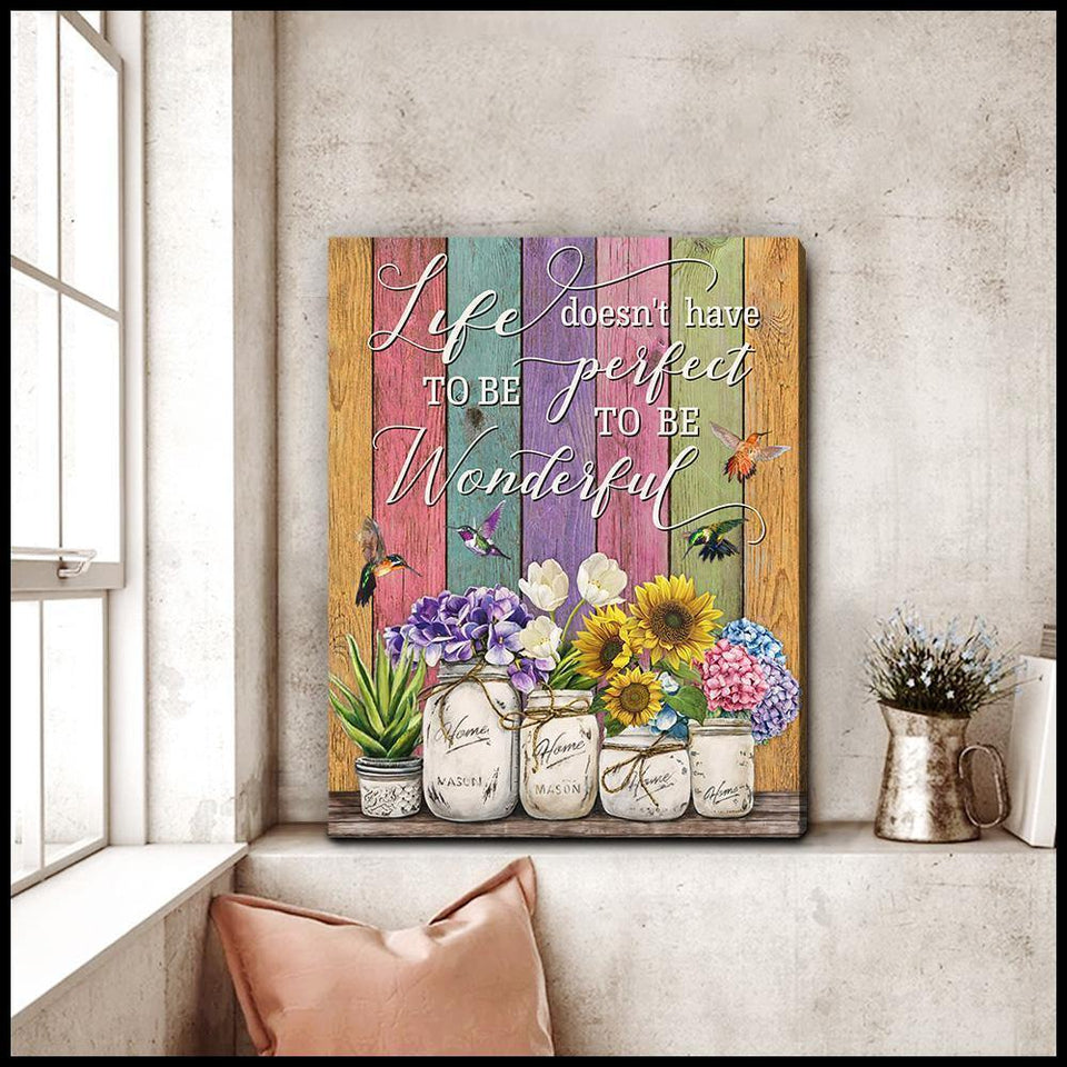 Wonderful Hummingbird Wall Art Canvas