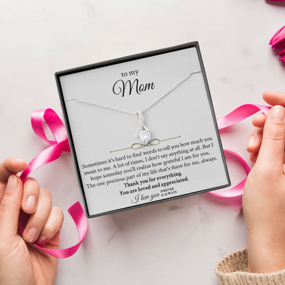 Necklace for Mom - To My Mom Necklace from Son, Daughter I Love You Forever And Always Alluring Beauty Necklace XL051L