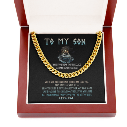 To My Son - I Pray You'll Always Be Safe - Cuban Link Chain Necklace