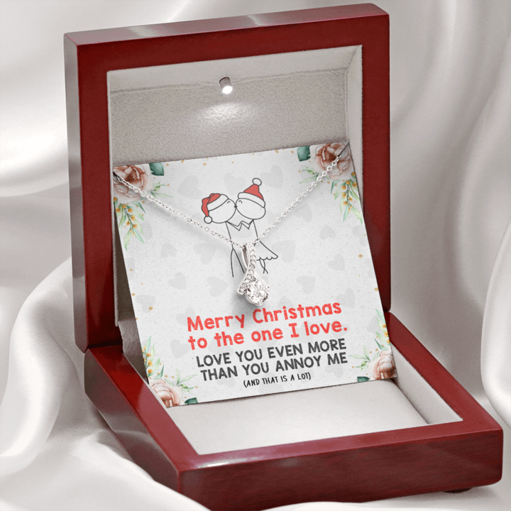 To My Wife, Soulmate, Girlfriend Necklace - Merry Christmas To The One I Love - Alluring Necklace