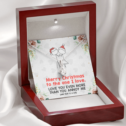 To My Wife, Soulmate, Girlfriend Necklace - Merry Christmas To The One I Love - Alluring Necklace
