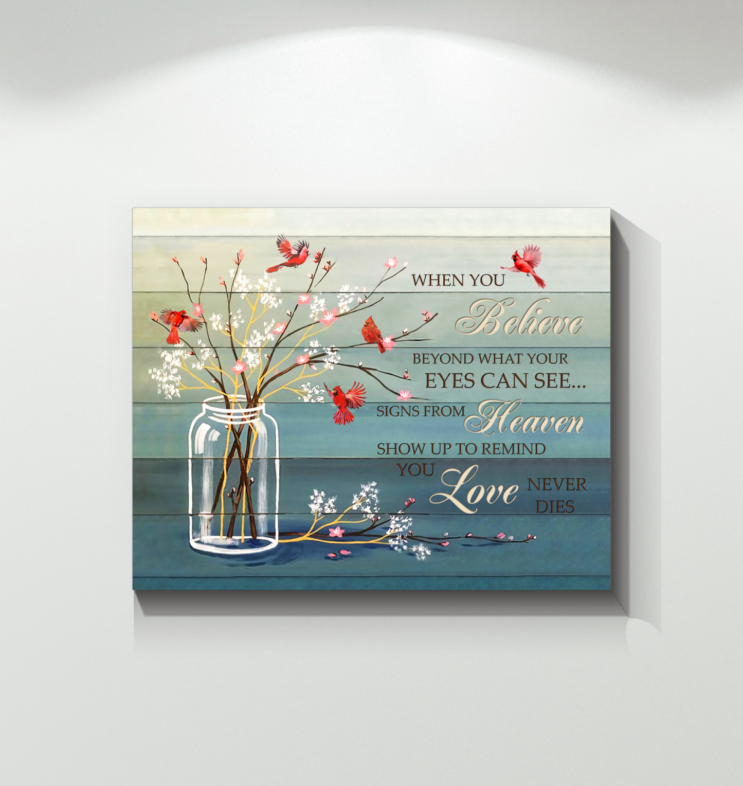 When You Believe Cardinal Wall Art Canvas