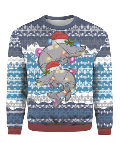 Musky Fishing Christmas Ugly Christmas Sweater | For Men & Women | UH1055