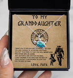 To My Daughter Granddaughter Necklace Gift - Viking Father Daughter Necklace Gift From Dad - Granddaughter Necklace Gift From Grandpa Papa - You either win or learn - Love Knot, Eternal Hope, Alluring Beauty Necklace 050C - TGV