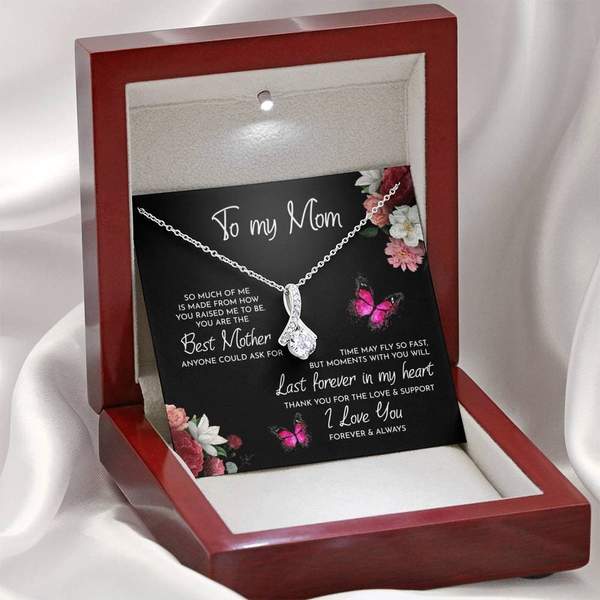 To My Mom Necklace Thank You For The Love And Support Alluring Beauty Necklace XL346A - TGV