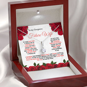 To My Wife Girlfriend Soulmate Necklace - I Wish Turn Back The Clock - Find You Sooner and Love You Longer - Love Knot Necklace Alluring Beauty Necklace - Cross Dancing Necklace 029G - TGV