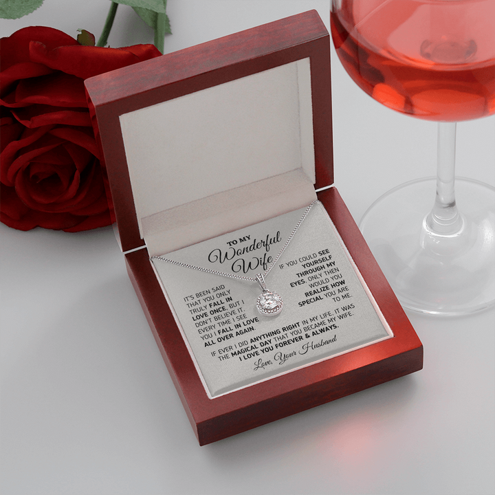 To My Wonderful Wife Eternal Hope Necklace Every Time I See You I fall In Love All Over Again 015O - TGV