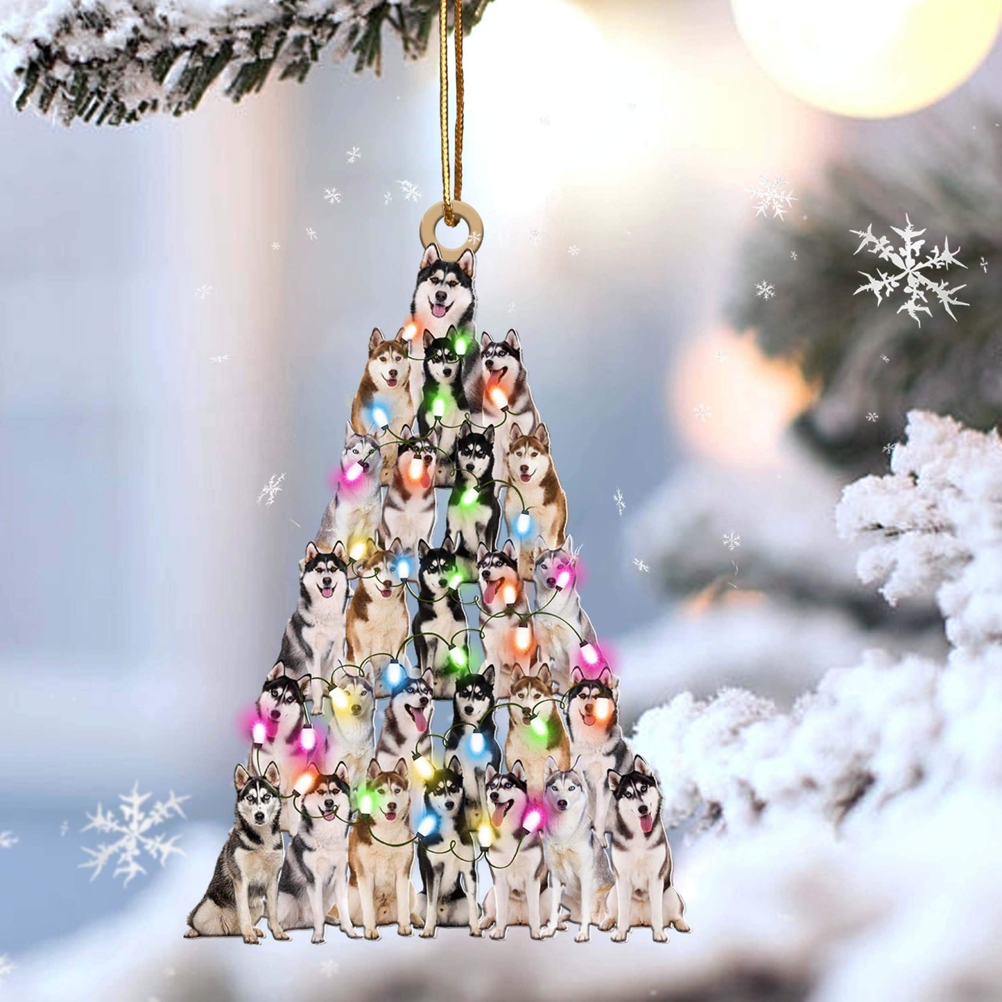 Siberian Husky Lovely Tree Gift For Siberian Husky Lover Gift For Dog Lover Ornament