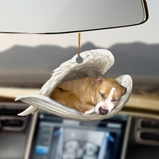 Godmerch- Ornaments- Staffordshire Bull Terrier sleeping angel Staffordshire Bull Terrier lovers ornament