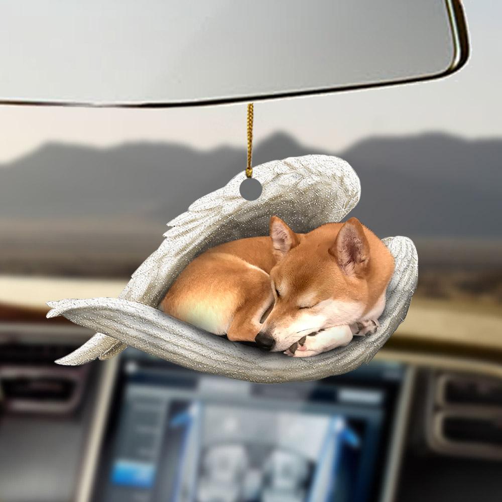Godmerch- Ornaments- Shiba inu sleeping angel shiba inu lovers ornament, Dog Ornaments, Car Ornaments