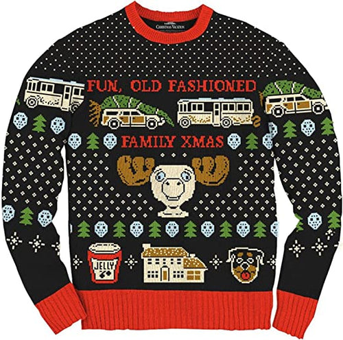 Fun Old Fashioned Family Ugly Christmas Sweater 
