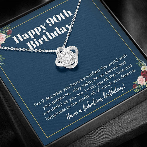 90th Birthday Necklace Forever Love Necklace 90th Birthday Necklace For Grandmother Nan Nana Mom Friend Grandma