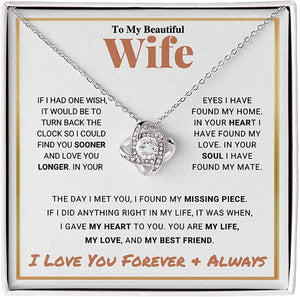 To My Wife Necklace to My Future Wife Necklace to My Soulmate Necklace For Girlfriend Forever Love Necklace