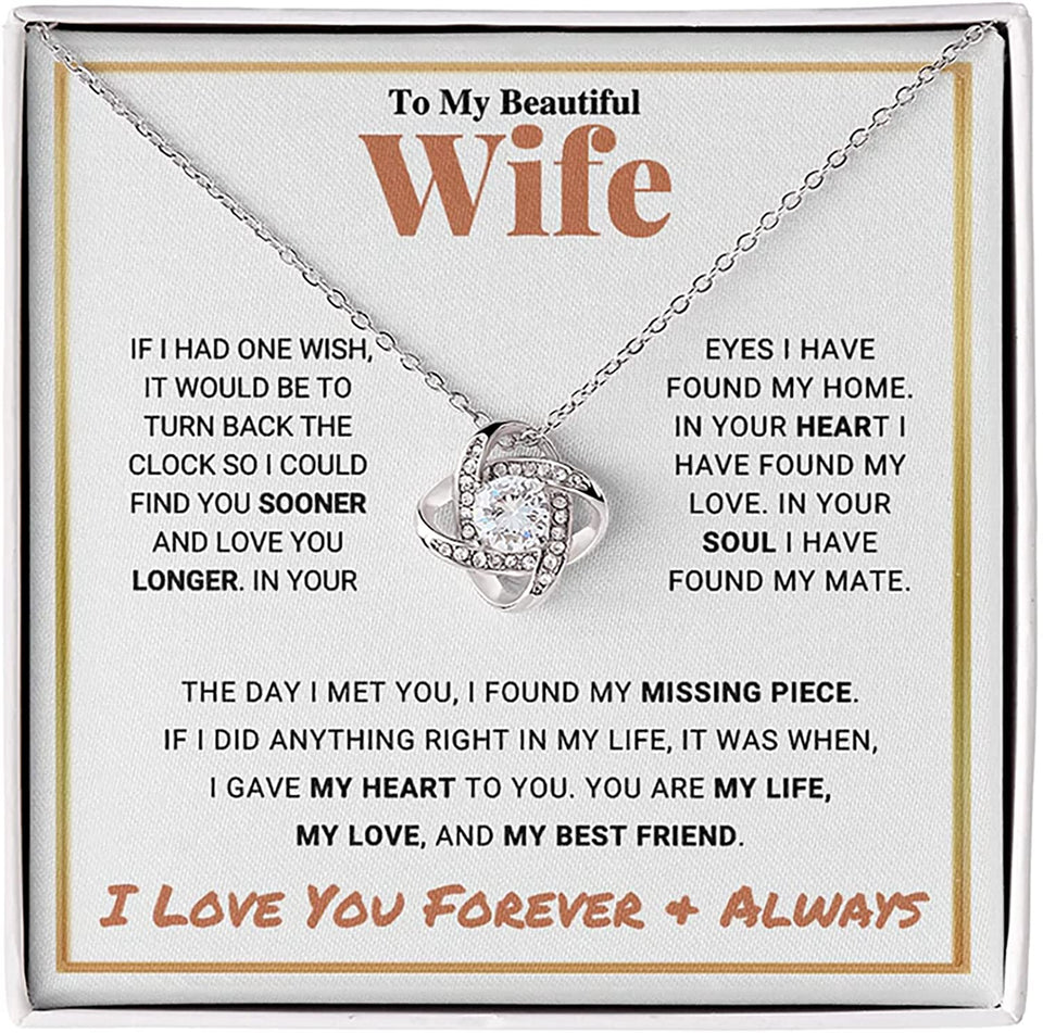 To My Wife Necklace to My Future Wife Necklace to My Soulmate Necklace For Girlfriend Forever Love Necklace