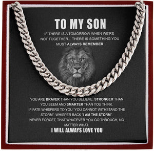 To My Son Necklace From Mom - Fathers Day Gift To My Son From Mom Cuban Chain For Men Gift Cuban Link Chain From Dad
