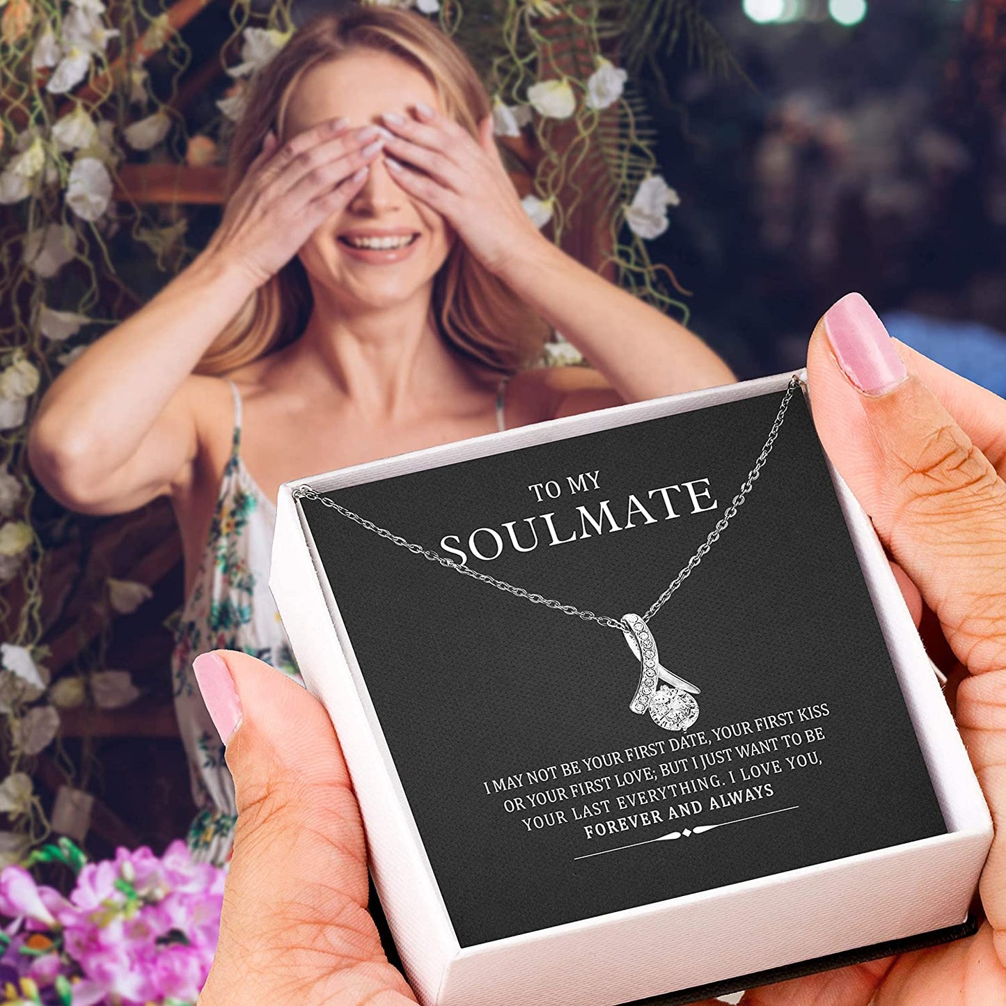 To My Soulmate You are Already You are Mine, Necklace for Wife from Husband Alluring Beauty Necklace Gift