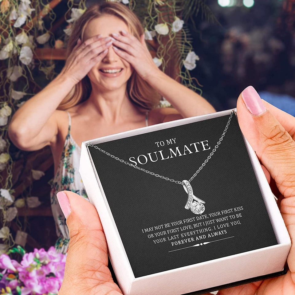 To My Soulmate You are Already You are Mine, Necklace for Wife from Husband Alluring Beauty Necklace Gift