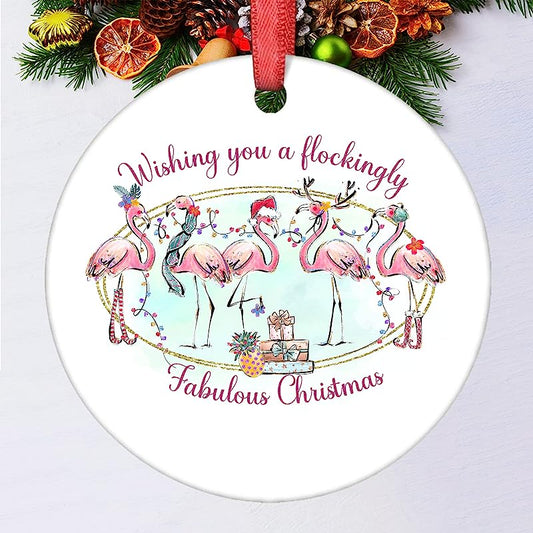 Fabulous Christmas Ornaments Flamingo Ornaments For Christmas Tree Flamingo Family Christmas Tree Decorations Our First Christmas Ornaments  Christmas Decoration Holiday Xmas Gift For Wedding