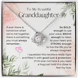 Forever Loved Granddaughter Gifts From Grandma Grandpa Interlocking Hearts Necklace - Granddaughter Necklace Card