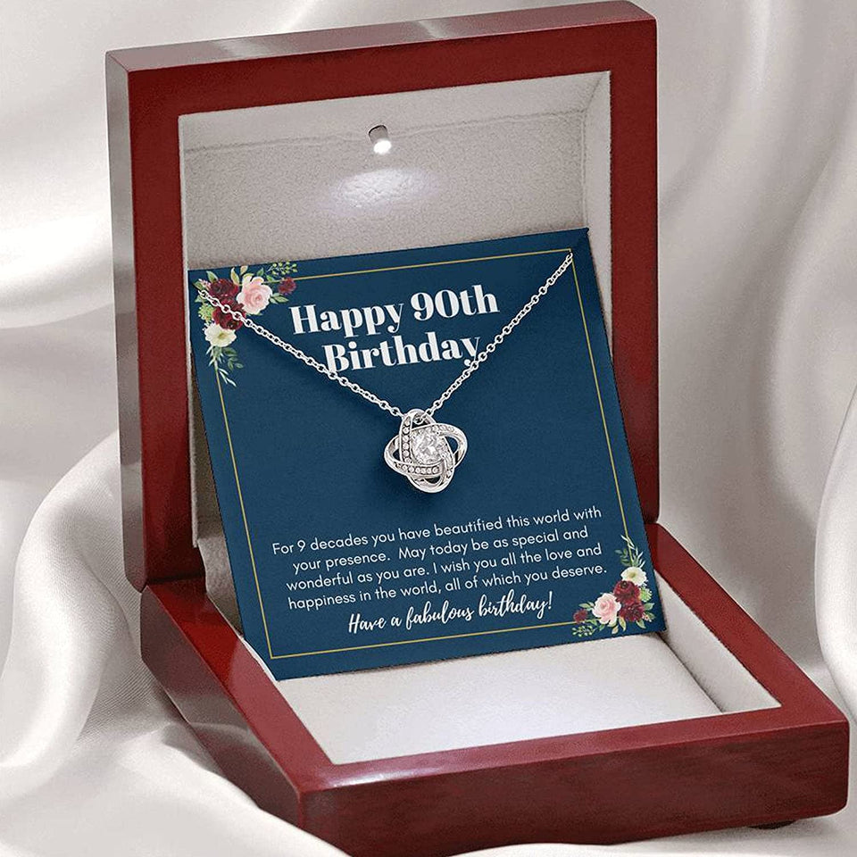 90th Birthday Necklace Forever Love Necklace 90th Birthday Necklace For Grandmother Nan Nana Mom Friend Grandma